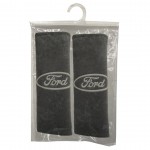 Ford Μαξιλαρακια Για Ζωνη Ασφαλειας 21 X 7,5 Cm Σε Μαυρο Χρωμα Με Γκρι Logo - 2 ΤΕΜ.