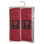 Honda Μαξιλαρακια Για Ζωνη Ασφαλειας 21 X 7,5 Cm Σε Κοκκινο Χρωμα Με Μαυρο Logo - 2 ΤΕΜ.