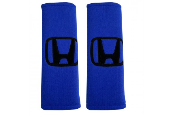 HONDA​​ ​ΜΑΞΙΛΑΡΑΚΙΑ Για Ζωνη Ασφαλειας 21 X 7,5 Cm Σε Μπλε Χρωμα Με Μαυρο Logo - 2 ΤΕΜ.