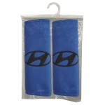 Hyundai Μαξιλαρακια Για Ζωνη Ασφαλειας 21 X 7,5 Cm Σε Μπλε Χρωμα Με Μαυρο Logo - 2 ΤΕΜ.