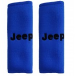 Jeep Μαξιλαρακια Για Ζωνη Ασφαλειας 21 X 7,5 Cm Σε Μπλε Χρωμα Με Μαυρο Logo - 2 ΤΕΜ.