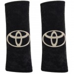 Toyota Μαξιλαρακια Για Ζωνη Ασφαλειας 21 X 7,5 Cm Σε Μαυρο Χρωμα Με Γκρι Logo - 2 ΤΕΜ.