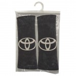 Toyota Μαξιλαρακια Για Ζωνη Ασφαλειας 21 X 7,5 Cm Σε Μαυρο Χρωμα Με Γκρι Logo - 2 ΤΕΜ.