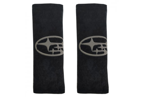 Subaru Μαξιλαρακια Για Ζωνη Ασφαλειας 21 X 7,5 Cm Σε Μαυρο Χρωμα Με Γκρι Logo - 2 ΤΕΜ.