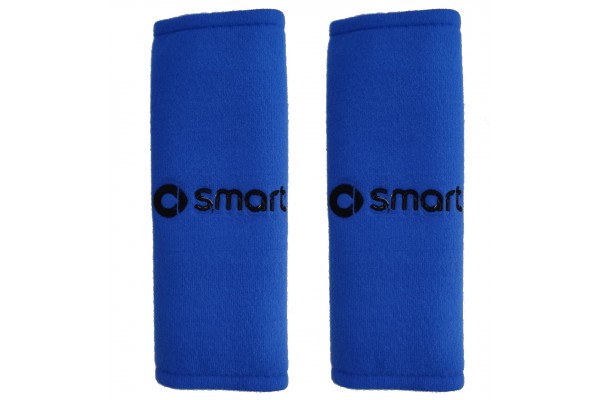 Smart Μαξιλαρακια Για Ζωνη Ασφαλειας 21 X 7,5 Cm Σε Μπλε Χρωμα Με Μαυρο Logo - 2 ΤΕΜ.