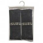Isuzu Μαξιλαρακια Για Ζωνη Ασφαλειας 21 X 7,5 Cm Σε Μαυρο Χρωμα Με Γκρι Logo - 2 ΤΕΜ.