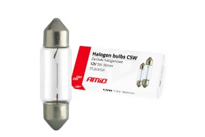 Λαμπακια Πλαφονιερας C5W 12V 5W 36mm Αλογονου Κουτιamio -10 ΤΕΜ.