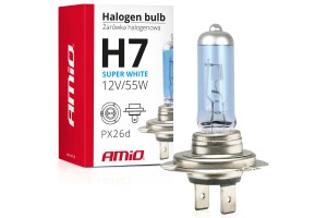 Λαμπα Αλογονου H7 PX26d 12V/55W/4200K Super White Αmio - 1 TEM.