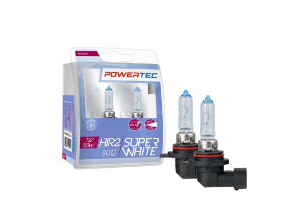 Λαμπες HIR2 9012 12V 15/55W(up To 100% ) Powertec Superwhite (up 3.500k) Mtech - 2 Τεμ.