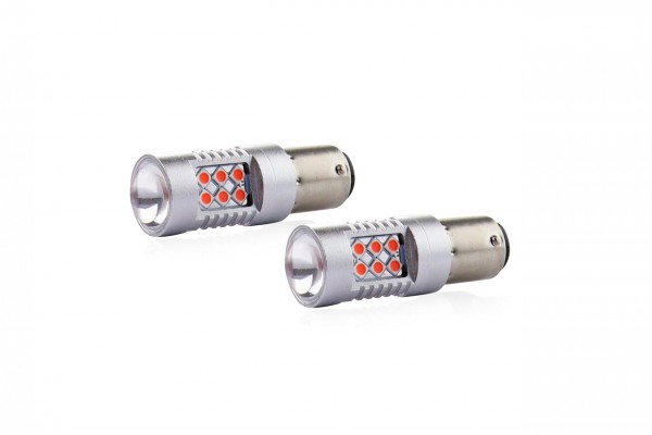 PR21/5W 12/24V 1,3/1,7W 6.000k Led 24xSMD3030 CAN-BUS Κοκκινο 18x56mm 2ΤΕΜ.