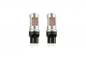 WR21/5W T20 12/24V 6,2W 5.600K Led 24xSMD3030 CAN-BUS Κοκκινο 18x56mm 2ΤΕΜ.