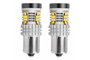 Λαμπακια Μονοπολικα Led Λευκα CAN-BUS P21W BA15S 12/24V 24xSMD 3020 Αmio - 2 TEM.