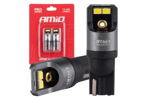 Λαμπακια T10 W5W 12/24V 6.000K 4xSMD Led CAN-BUS Λευκο 2016 Pro Series Amio - 2 Τεμ.