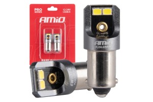 Λαμπακια T4W BA9s 12/24V 6.000K 4xSMD Led CAN-BUS Λευκο 2016 Pro Series Amio - 2 Τεμ.