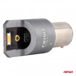 Λαμπακια PY21W BAU15s 12/24V 6.000K 2xSMD Led Full CAN-BUS Πορτοκαλι Pro Series Amio - 2 Τεμ.