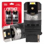 Λαμπακια P27W 12/24V 6.000K 2SMD Led Full CAN-BUS Λευκο Pro Series Amio - 2 Τεμ.