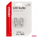 Λαμπακια Led T10 W5W 12/24V Led 2x1860SMD Standard Λευκα Αμιο - 2 ΤΕΜ.