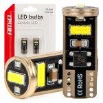 Λαμπακια Led T10e W5W 12/24V 3x2055 Smd Led CAN-BUS Λευκο Amio - 2 ΤΕΜ.