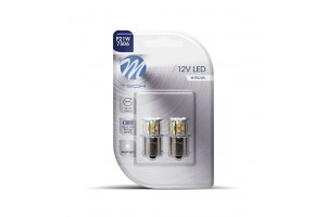 P21W 12V BA15s 1,6W 21xSMD2835 Led Λευκο Blister 2ΤΕΜ. M-TECH