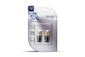 P21/5W 12V BAY15d 1,6W 21xSMD2835 Led Λευκο Blister 2ΤΕΜ. M-TECH
