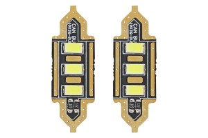 Λαμπακια Πλαφονιερας 36mm 12V 5.600K 3xSMD 5730 Led Amio - 2 ΤΕΜ.