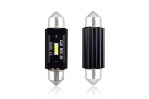Λαμπακια Πλαφονιερας 39mm 12/24V 3,1W 5600K 1LED Ultra Bright CAN-BUS Festoon (ΛΕΥΚΟ) Amio - 2 ΤΕΜ.