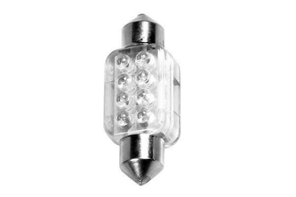 Λαμπακια Πλαφονιερας 12V SV8,5-8 13x35mm 8LED Πρασινο Blister 1ΤΕΜ.