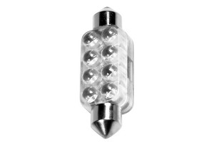 Λαμπακια Πλαφονιερας 12V SV8,5-8 13x44mm 8LED Πρασινο Blister 1ΤΕΜ.