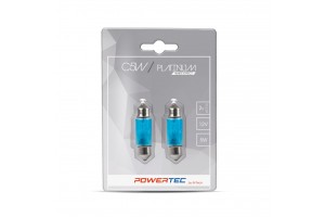 Λαμπακια Πλαφονιερας C5W 12V 5W 36x11mm SV8.5-8 White Effect Powertec PLATINUMM-TECH - 2 Τεμ