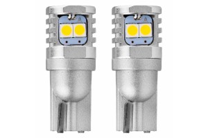 T10 W5W/W10W 12/24V W2,1x9,5d 6SMDx3030 Λευκο (ΚΑΡΦΩΤΟ - CAN-BUS) Amio 2ΤΕΜ.