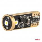 Λαμπακια T10 W5W 12V/24V Led CAN-BUS 3xSMD 3838 Λευκο 5500K Αμιο - 2 ΤΕΜ.