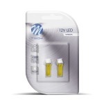 T5 12V W2x4,6d Led 1xSMD5050 Κιτρινο (ΚΑΡΦΩΤΟ ΑΚΑΛΥΚΟ) Blister M-TECH -2 ΤΕΜ.