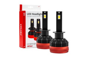 Λαμπες Led H1 9-16V 92W 6.500K 9900lm Canbus Με Ανεμιστηρακι X3 Series Amio - 2ΤΕΜ.