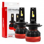 Λαμπες Led H4 10-16V 90W 6.500K 9900lm Can Bus (ME ΑΝΕΜΙΣΤΗΡΑΚΙ) X3 Series Amio - 2ΤΕΜ.