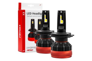 Λαμπες Led H4 10-16V 90W 6.500K 9900lm Can Bus (ME ΑΝΕΜΙΣΤΗΡΑΚΙ) X3 Series Amio - 2ΤΕΜ.