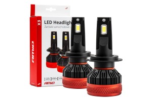 Λαμπες Led H7 9-16V 90W 6.500K 9900lm Can Bus (ME ΑΝΕΜΙΣΤΗΡΑΚΙ) X3 Series Amio - 2ΤΕΜ.