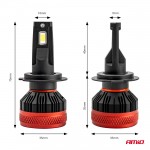 Λαμπες Led H7 9-16V 90W 6.500K 9900lm Can Bus (ME ΑΝΕΜΙΣΤΗΡΑΚΙ) X3 Series Amio - 2ΤΕΜ.