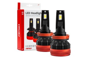 Λαμπες Led CAN-BUS H8/9/11 9>16V 90W 6.500K 9900lm (ΜΕ ΑΝΕΜΙΣΤΗΡΑΚΙ) X3 Series Amio - 2 Τεμ.
