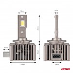 Λαμπες Led D8S 9>16V 70W 6.500K 8600lm (ΜΕ ΨΥΚΤΡΑ) Xd Series Αμιο - 2 ΤΕΜ.