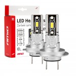 Λαμπες Led H7 H-SERIES 9>18V 42W 6500K 3600lm +200% Csp Ledamio - 2 TEM.