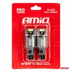 Λαμπες T15 W16W 12/24V 6.000K 4xSMD Led Full CAN-BUS Λευκο 3030 Pro Series Amio - 2 ΤΕΜ.