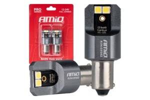 Λαμπες T4W BA9s 12/24V 6.000K 4xSMD Led Full CAN-BUS Λευκο 3030 Pro Series Amio - 2 ΤΕΜ.
