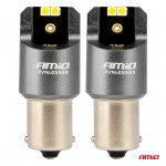Λαμπες Led CAN-BUS P21W BA15S 12/24V 6.000K 4xSMD Λευκο Pro Series Amio - 2 ΤΕΜ.