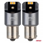 Λαμπες Led CAN-BUS PΥ21W BAU15S 12/24V 6.000K 4xSMD Πορτοκαλι Pro Series Amio - 2 ΤΕΜ.