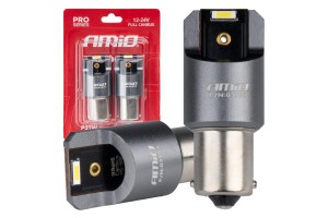 Λαμπες Led CAN-BUS P21W BA15S 12/24V 6.000K 2xSMD Λευκο Pro Series Amio - 2 ΤΕΜ.