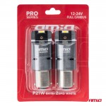 Λαμπες P21W BA15S 12/24V 6.000K 2xSMD Led Full CAN-BUS (ΜΕ ΑΝΕΜΙΣΤΗΡΑΚΙ) Λευκο Pro Series Amio - 2 ΤΕΜ.