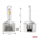 Λαμπες Led D1S/D1R 12V 6.000K 6800lm CAN-BUS D-BASIC Series Amio - 2 Τεμ.