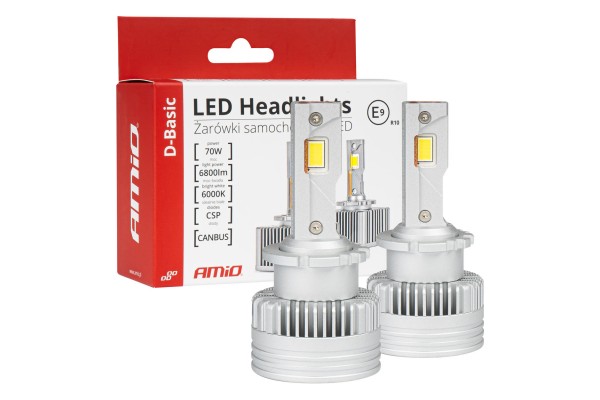 Λαμπες Led D2S/D2R 12V 6.000K 6800lm CAN-BUS D-BASIC Series Amio - 2 Τεμ.