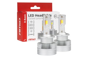 Λαμπες Led D4S/D4R 12V 6.000K 6800lm CAN-BUS D-BASIC Series Amio - 2 Τεμ.
