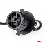 Λαμπες H4 PL-LENS Series 9>36V 60W 5.000K 3.800lm Led 2x4575 Smd CAN-BUS Με Προτζεκτορα Amio - 2 Τεμ.
